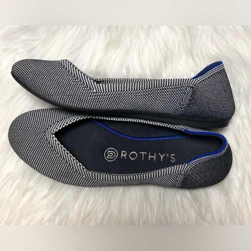 Rothy’s Round Grey Birdseye Retired Flats,Size-6